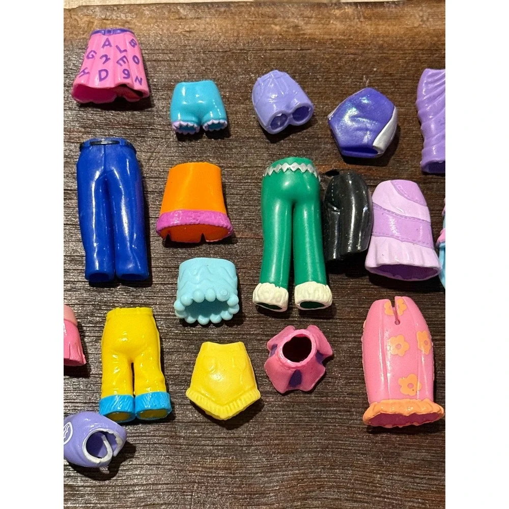 Vintage Polly Pocket Rubber Clothes Lot 39pc Y2K Fashion Doll‎ Accessories Mixed